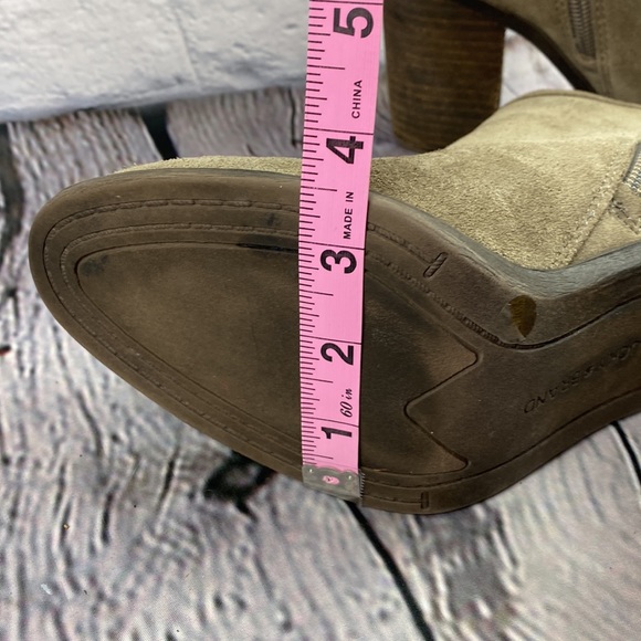 🍀 LUCKY BRAND Brown Suede High Heel Zip Up Boot - Picture 10 of 17